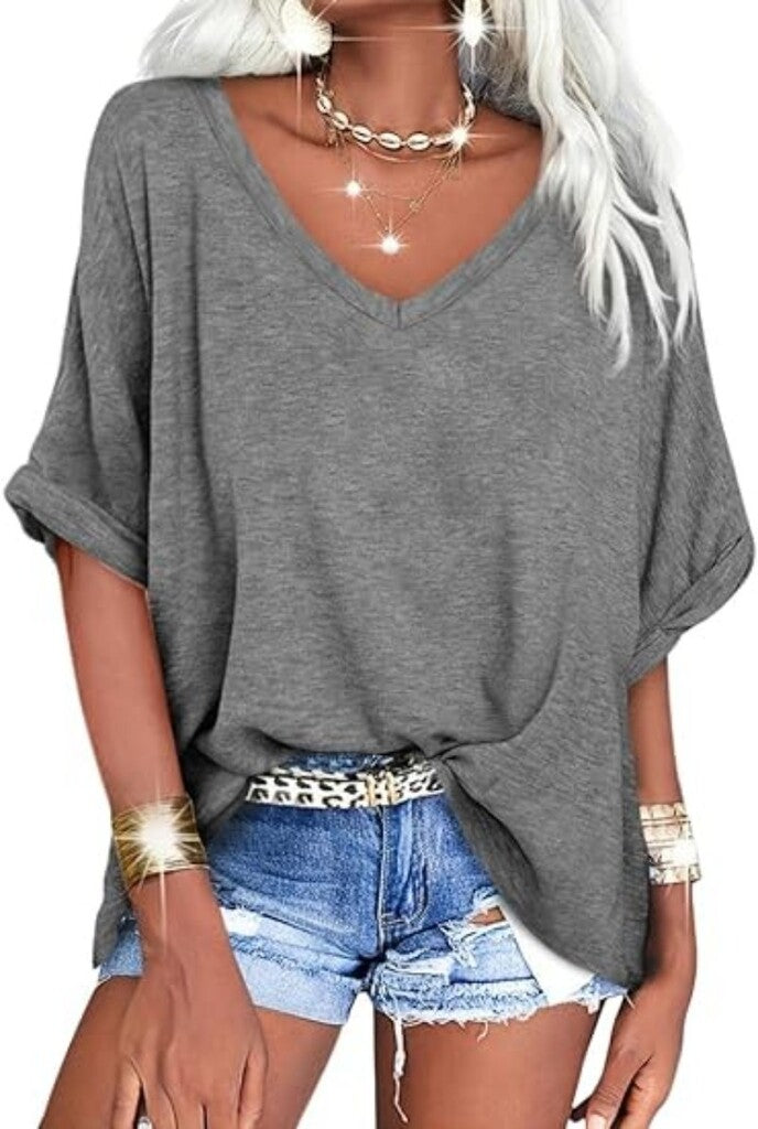 👕 LIMITED-TIME 50% OFF! ✨ Women's Casual Loose Top – V-Neck, Comfortable ✨