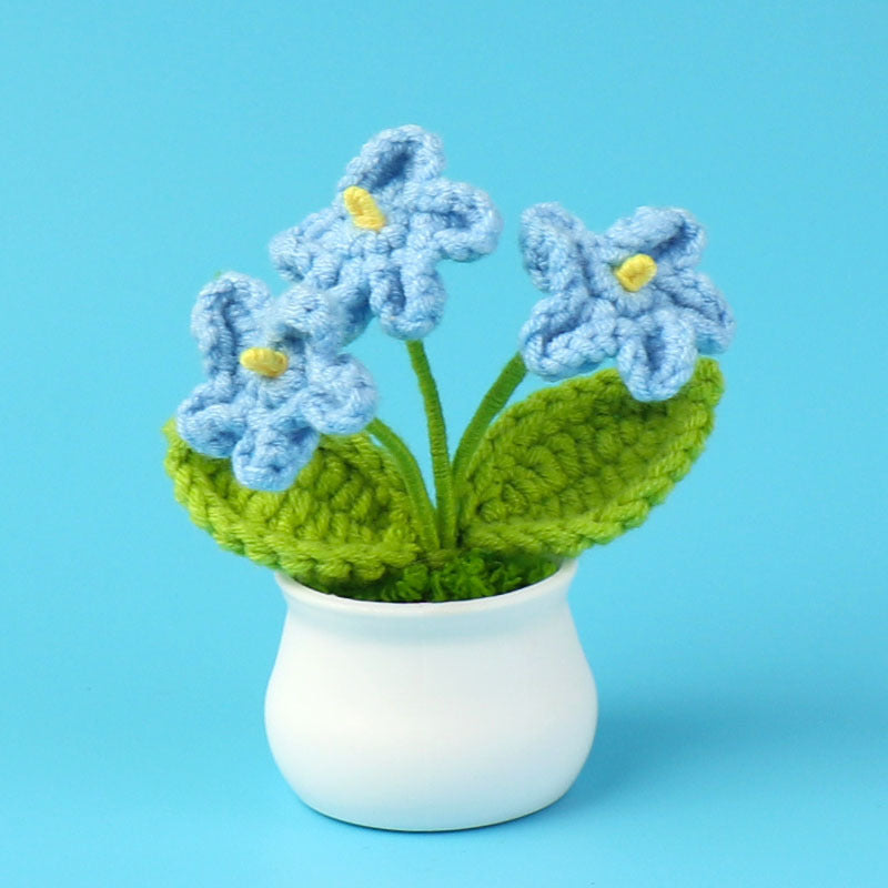 Yarn Sunflower Potted Decor – Simulated Flower Desk Ornament Gift