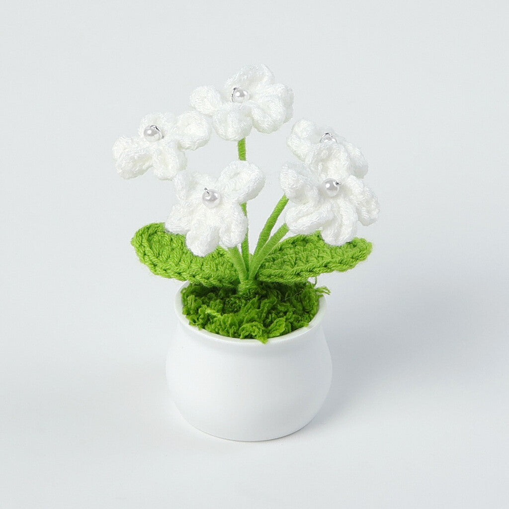 Yarn Sunflower Potted Decor – Simulated Flower Desk Ornament Gift