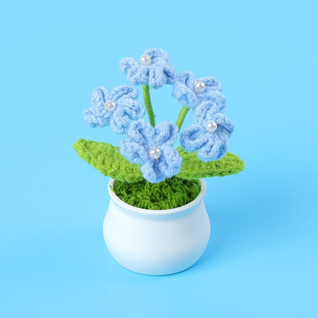 Yarn Sunflower Potted Decor – Simulated Flower Desk Ornament Gift