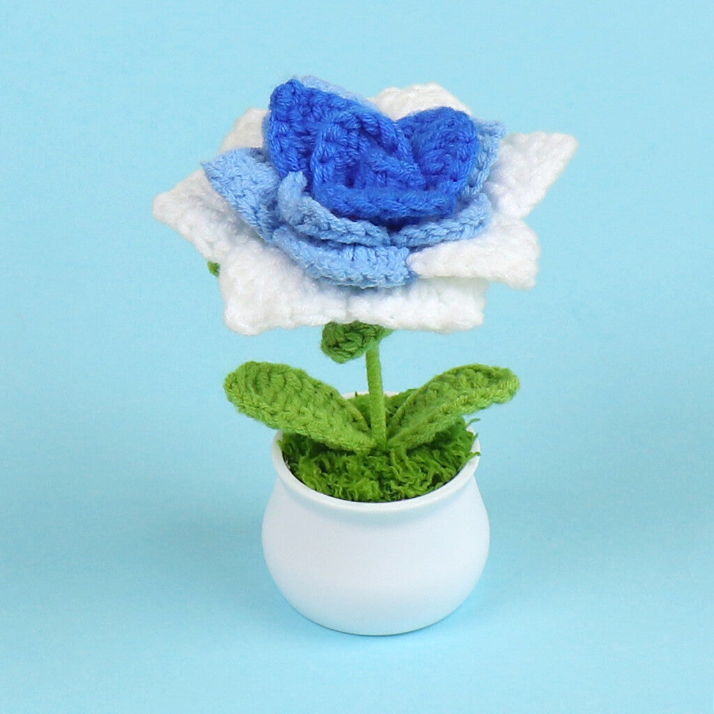 Yarn Sunflower Potted Decor – Simulated Flower Desk Ornament Gift