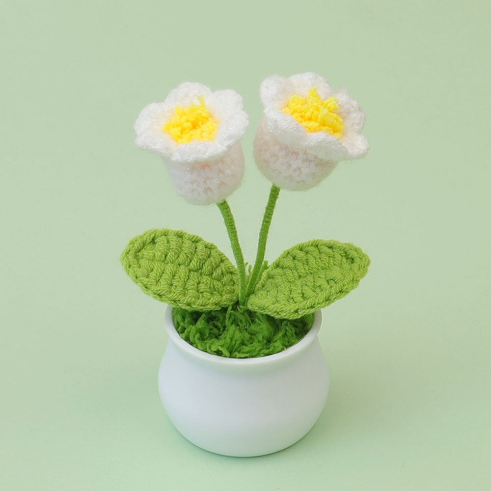 Yarn Sunflower Potted Decor – Simulated Flower Desk Ornament Gift