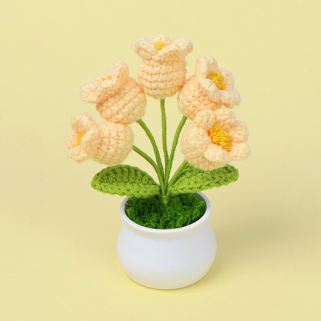 Yarn Sunflower Potted Decor – Simulated Flower Desk Ornament Gift