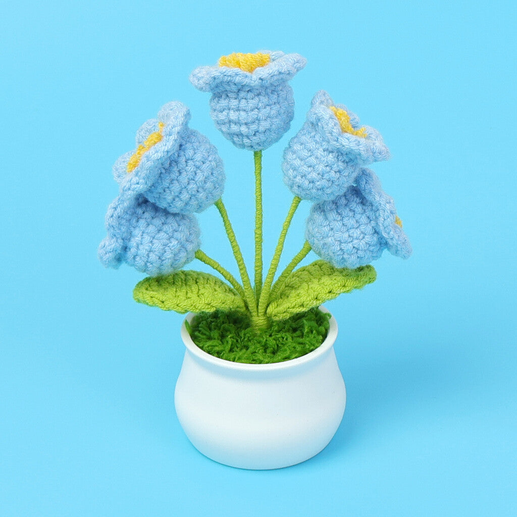 Yarn Sunflower Potted Decor – Simulated Flower Desk Ornament Gift