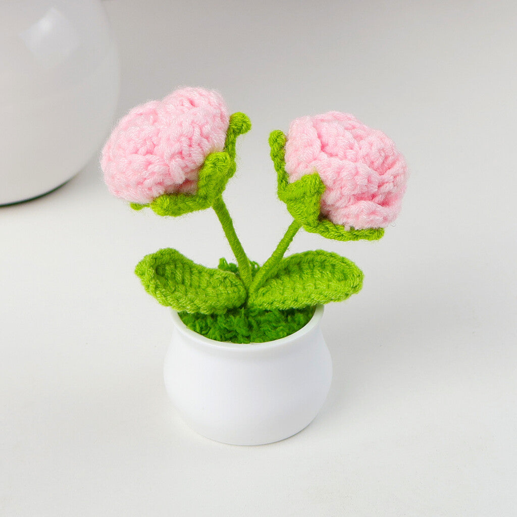 Yarn Sunflower Potted Decor – Simulated Flower Desk Ornament Gift