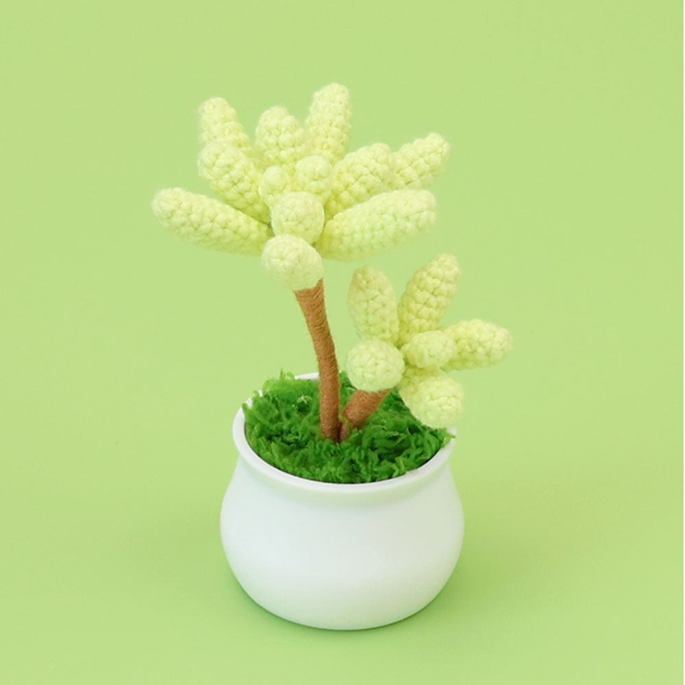 Yarn Sunflower Potted Decor – Simulated Flower Desk Ornament Gift