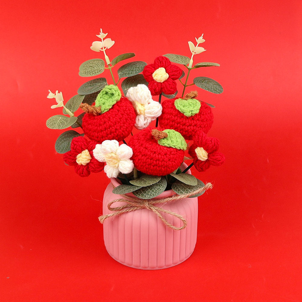 Yarn Sunflower Potted Decor – Simulated Flower Desk Ornament Gift