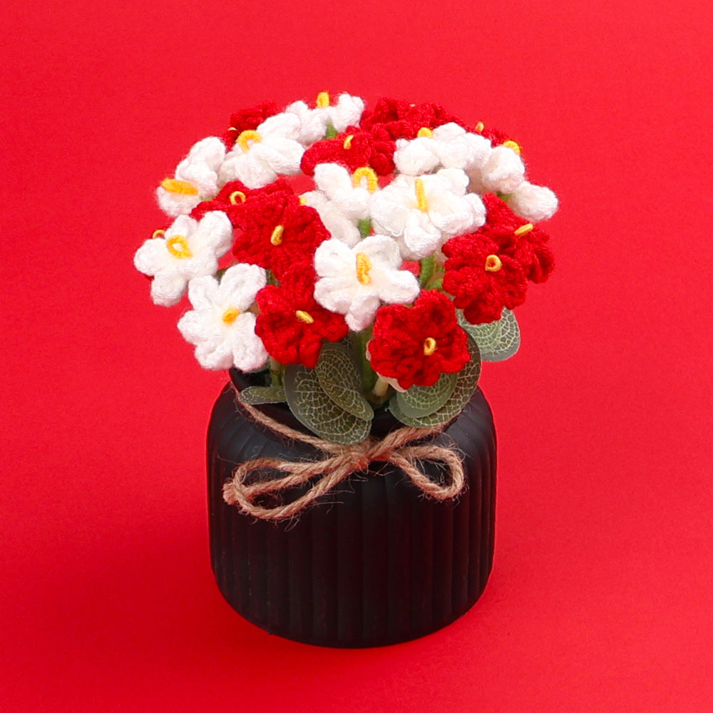 Yarn Sunflower Potted Decor – Simulated Flower Desk Ornament Gift