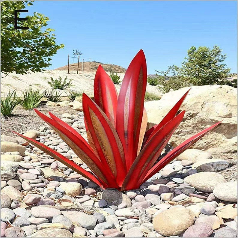 🌵 Rustic Metal Agave Garden Sculpture