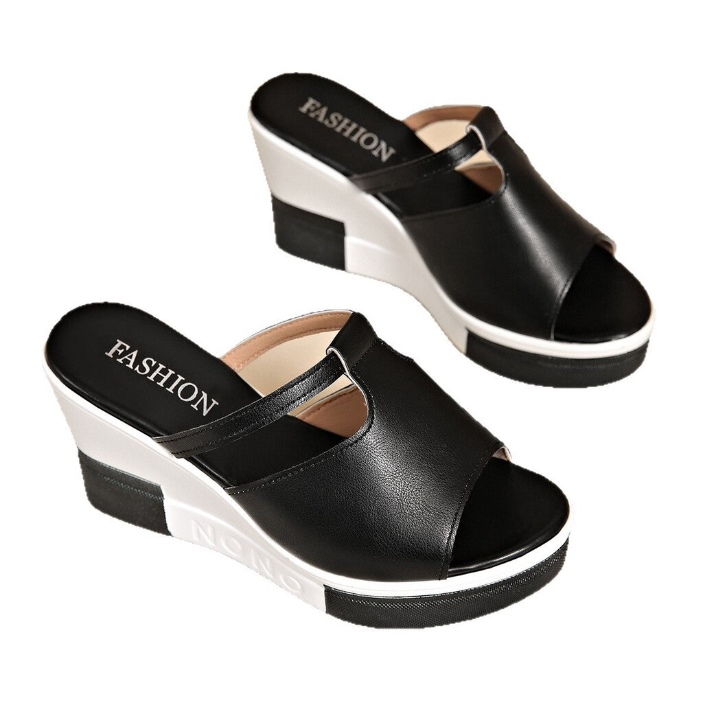 👡 Women's Wedge Sandals – With Crystal Embellishments, Wide Straps & Thick Sole, Comfortable & Elegant for Everyday Wear, Beach & Plus Sizes ☀️