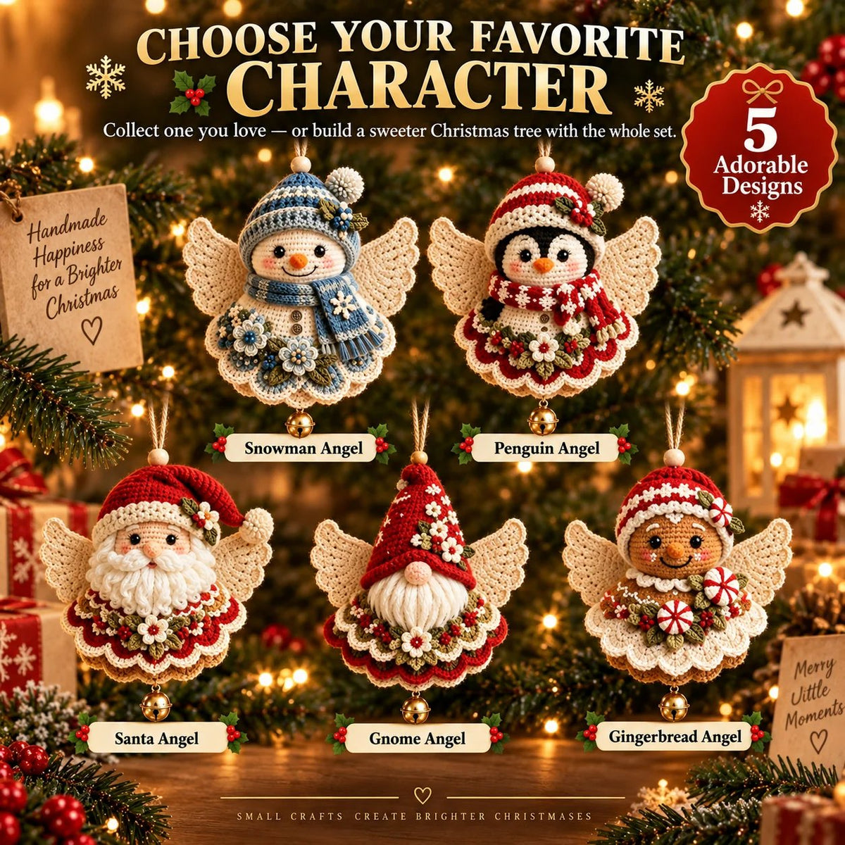 🔥LAST DAY 50% OFF - 🎄DIY Crochet Christmas Angel Ornament Kit – Make, Hang & Treasure✨
