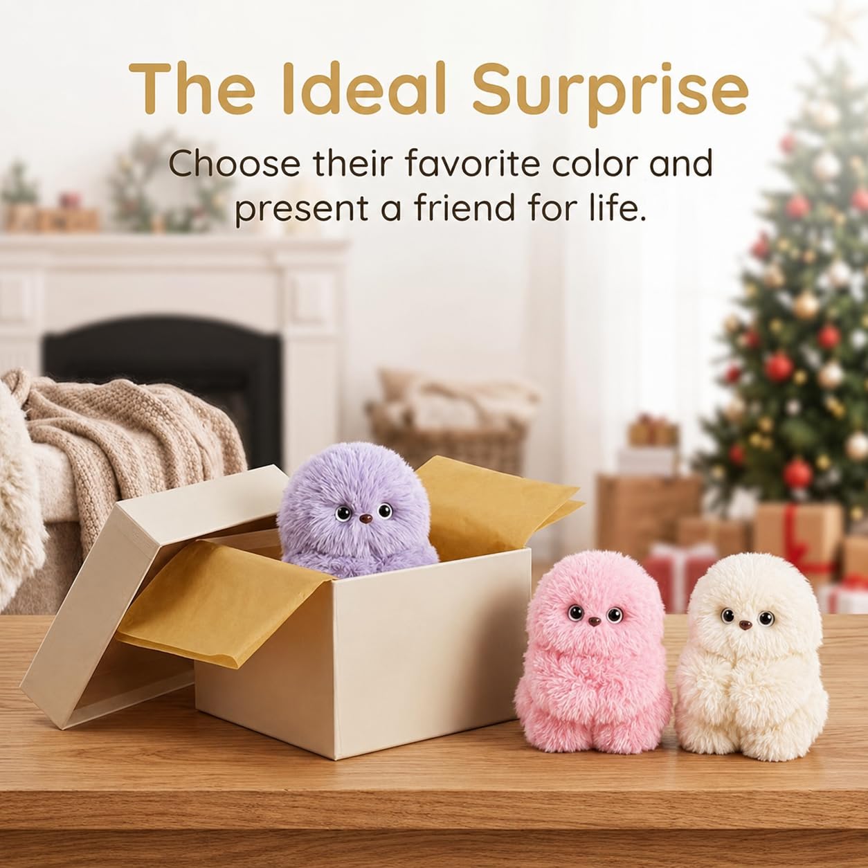 ✨Cute AI Shy Emotional Companionship Robot Doll Bag Charm Plush Toy👜-It Can Sing, Turn Its Head, and Learn to Speak🤖
