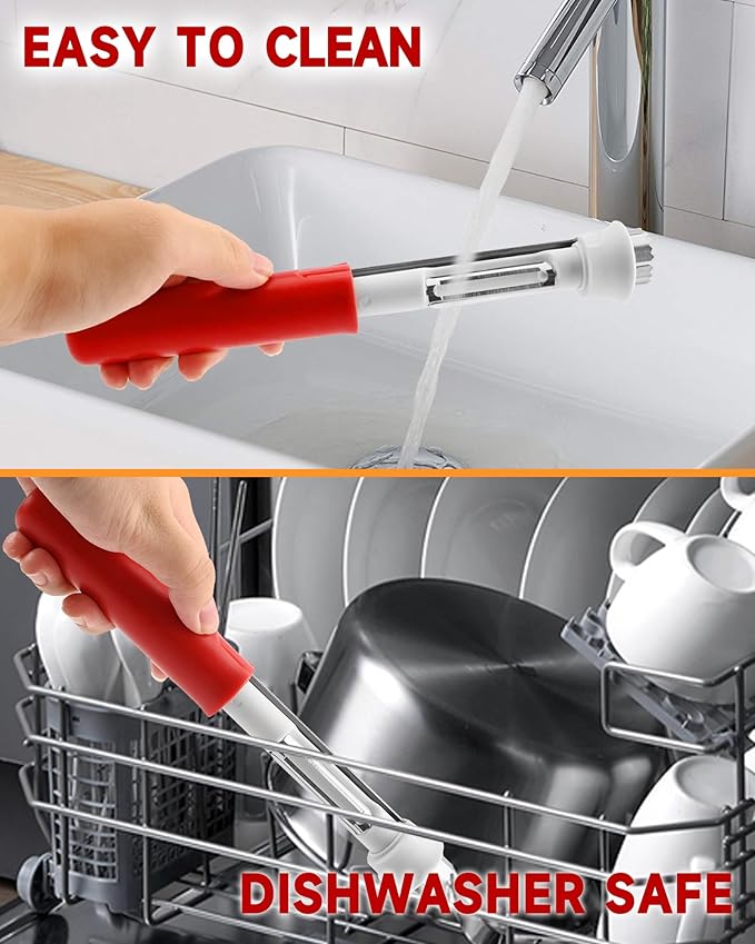 🍎 2-in-1 Stainless Steel Apple Corer Tool: 1-Motion Fruit Core Remover! ✨