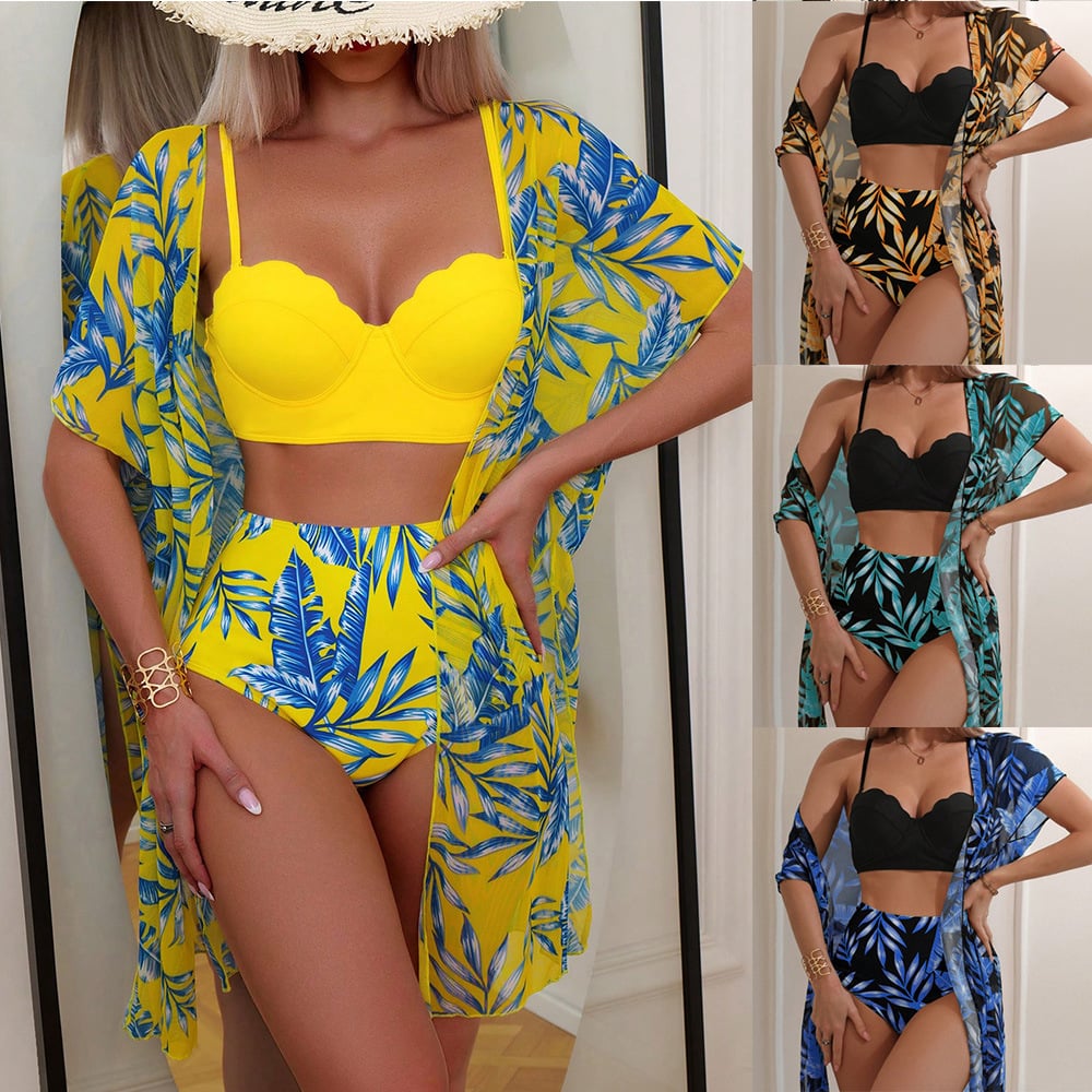 💛💛The Maple Leaf Pattern Bikini Set