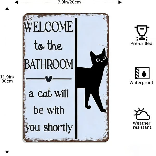 🔥Last day 49% discount – Vintage black and white cat wall art