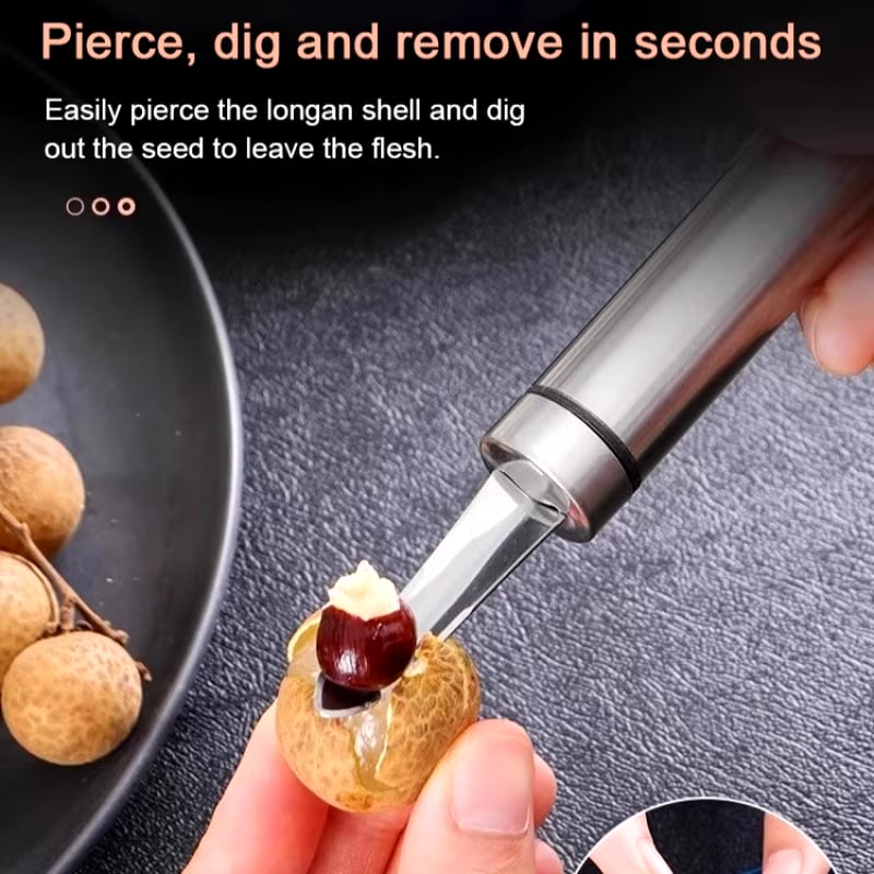 🔥2025 New Arrival🔥Longan Corer Shrimp Knife Cherry Core Remover Stainless Steel Fish Mouth Cutters