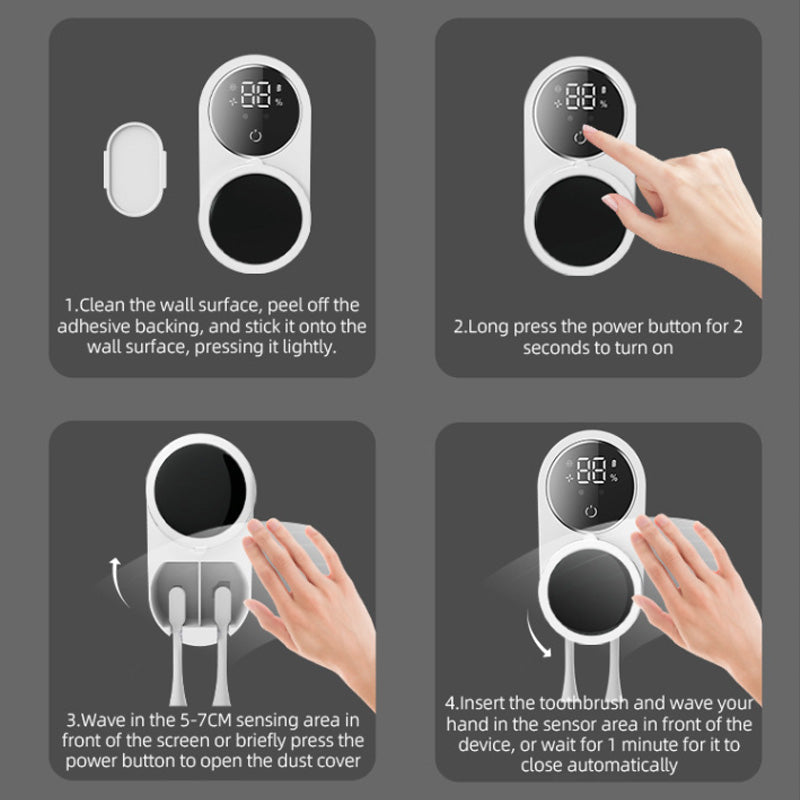 Smart Sensor Opening Closing Toothbrush Sterilizer