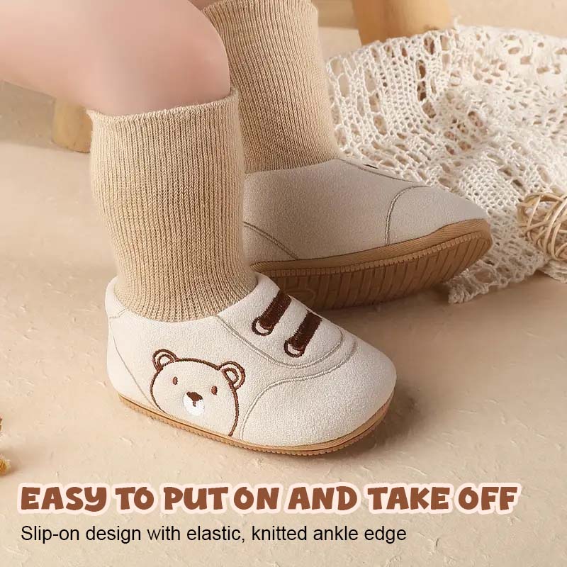 Cute Bear First Walking Shoes Slip-on Toddler Shoes