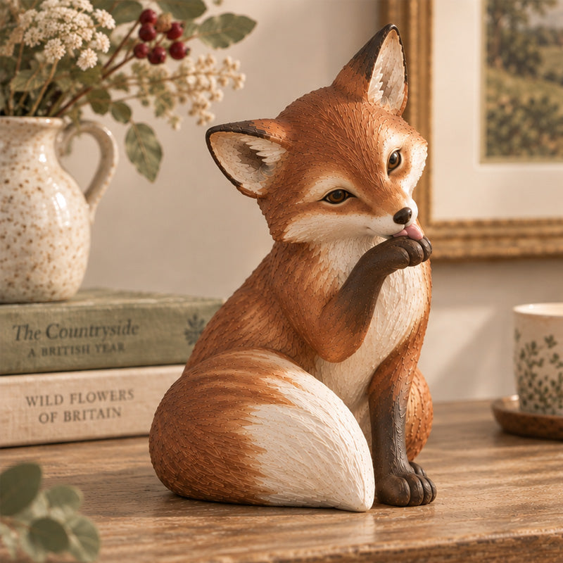Rustic Red Fox Figurine