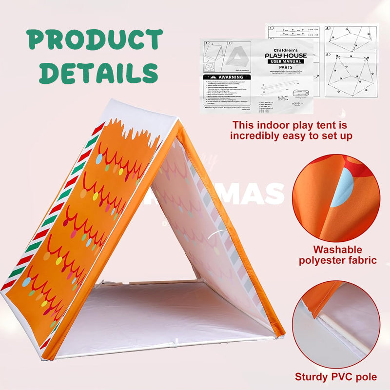 ✨ Gingerbread Christmas Tent — Where Holiday Dreams Find a Home 🍪🎄