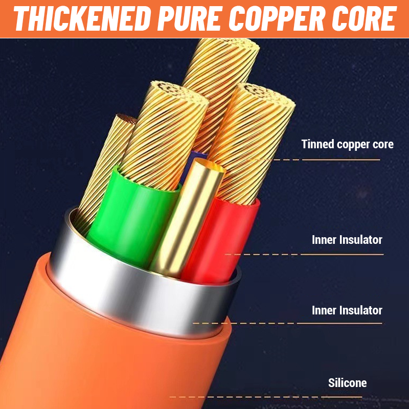 120w Super Fast Charging 3-In-1 Data Cable