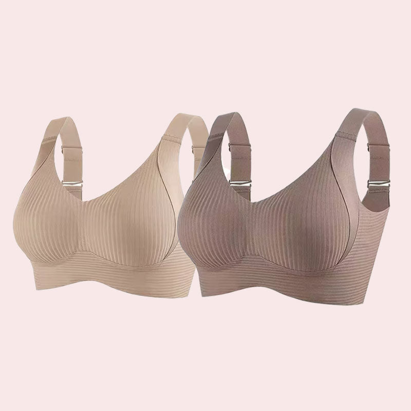 🎁Ribbed push-up bra with adjustable underwires for women