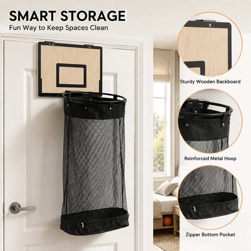 Wooden Wall-mounted Basketball Basket Hanging Door