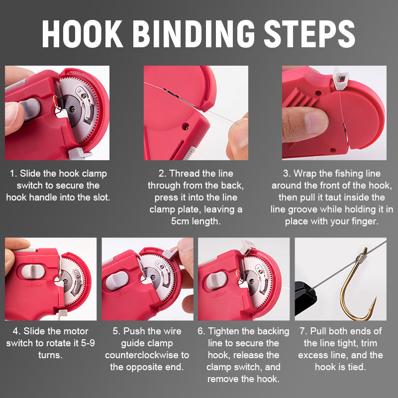 🎣 Automatic Fishing Hook Tyer