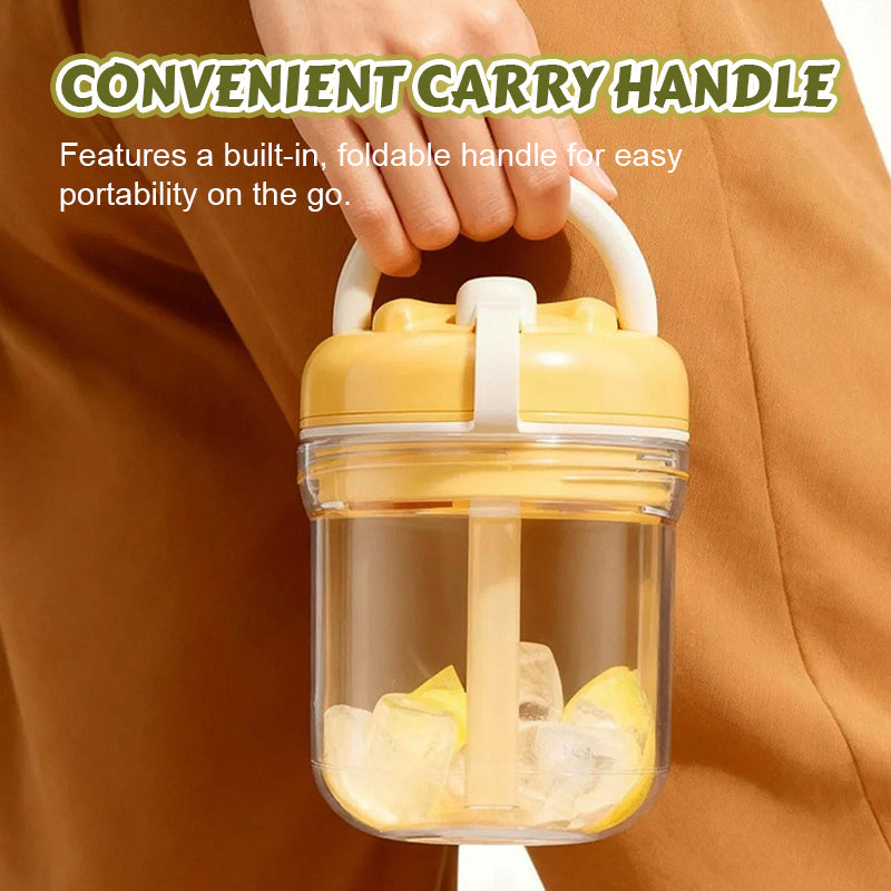 Portable Press-to-Dispense Ice Cup