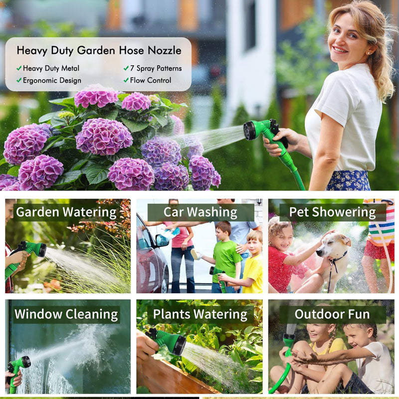 Expandable Garden Hose with Spray Gun