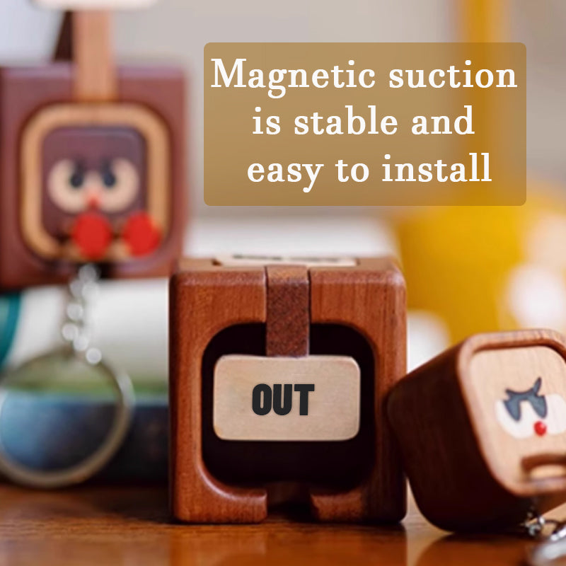 Wooden Creative Package Magnetic Keychain