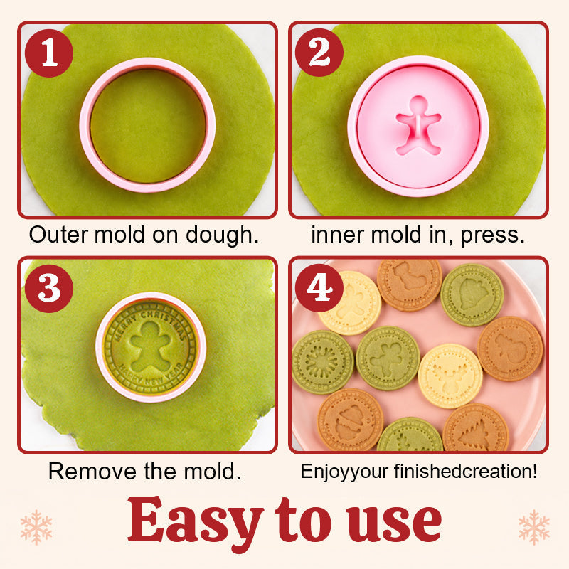🍪Christmas 3D Stuffed Cookie Press Mold Set