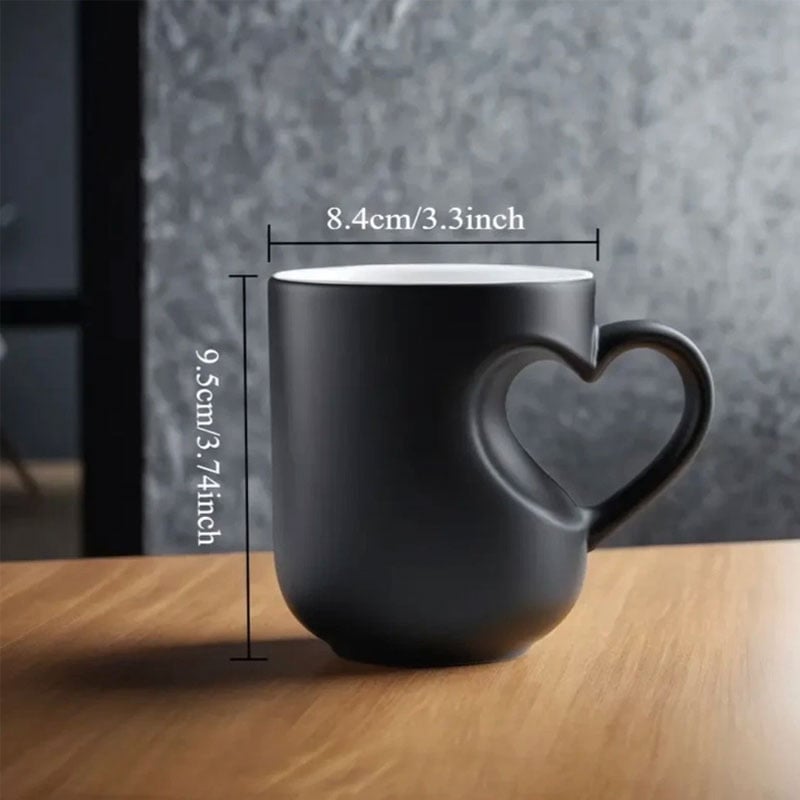 ⏳Limited-time 50% off⏰Color Changing Heart Handle Ceramic Mug for Valentine's Day💖☕