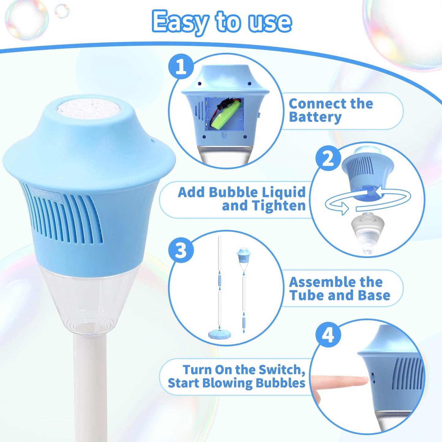 Automatic Upright Bubble Machine — Instantly Conjures a Dreamlike Shower of Bubbles! ✨