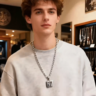 67 Number Pendant Necklace – A Statement Piece for Every Fashionista