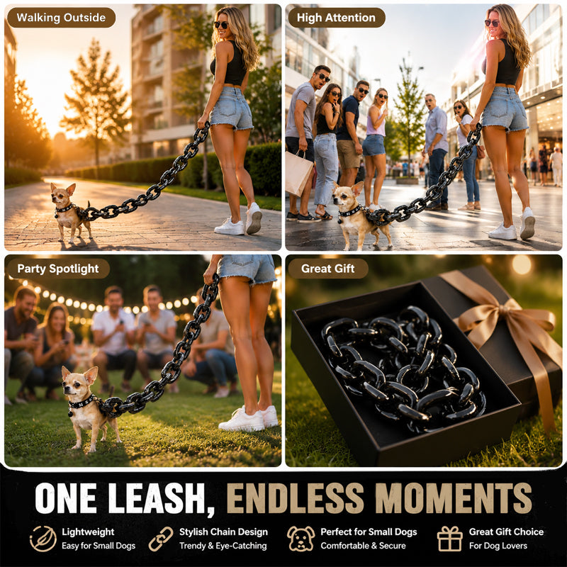 Giant Chain Style Lightweight Plastic Dog Leash for Small Dogs