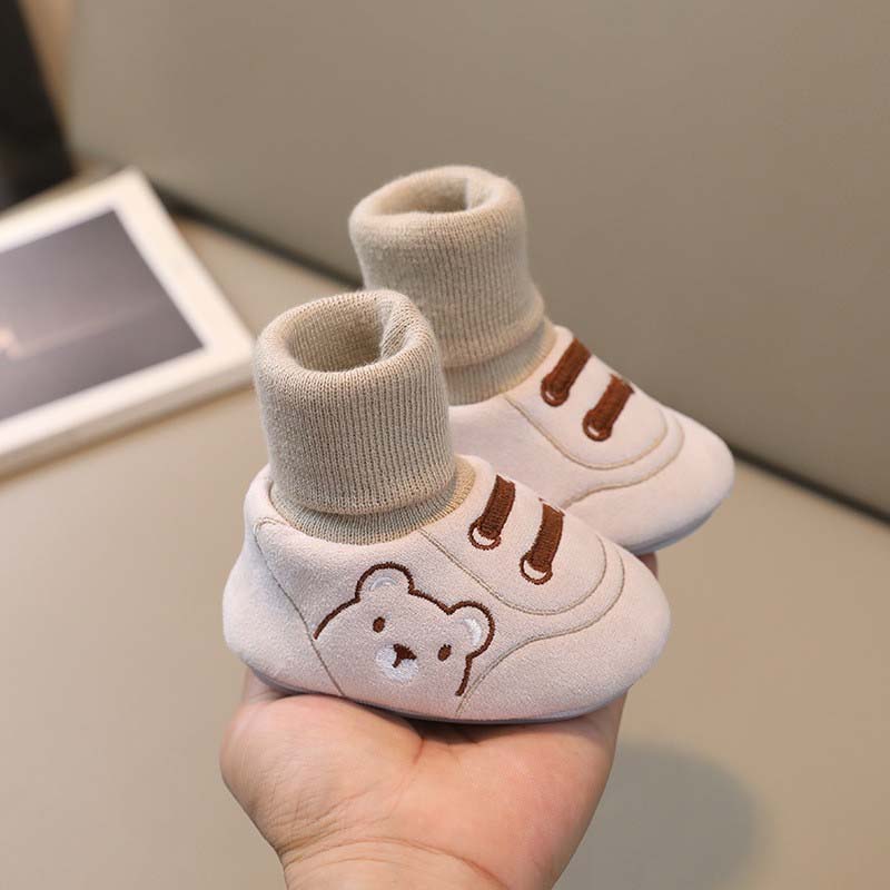 Cute Bear First Walking Shoes Slip-on Toddler Shoes