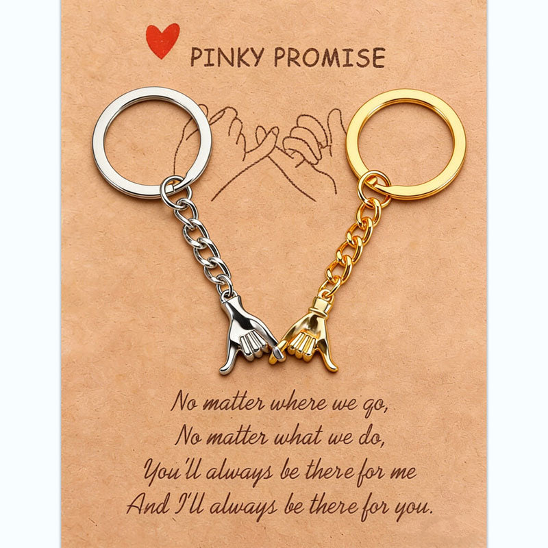 Pinky Promise Couple Keychain Set