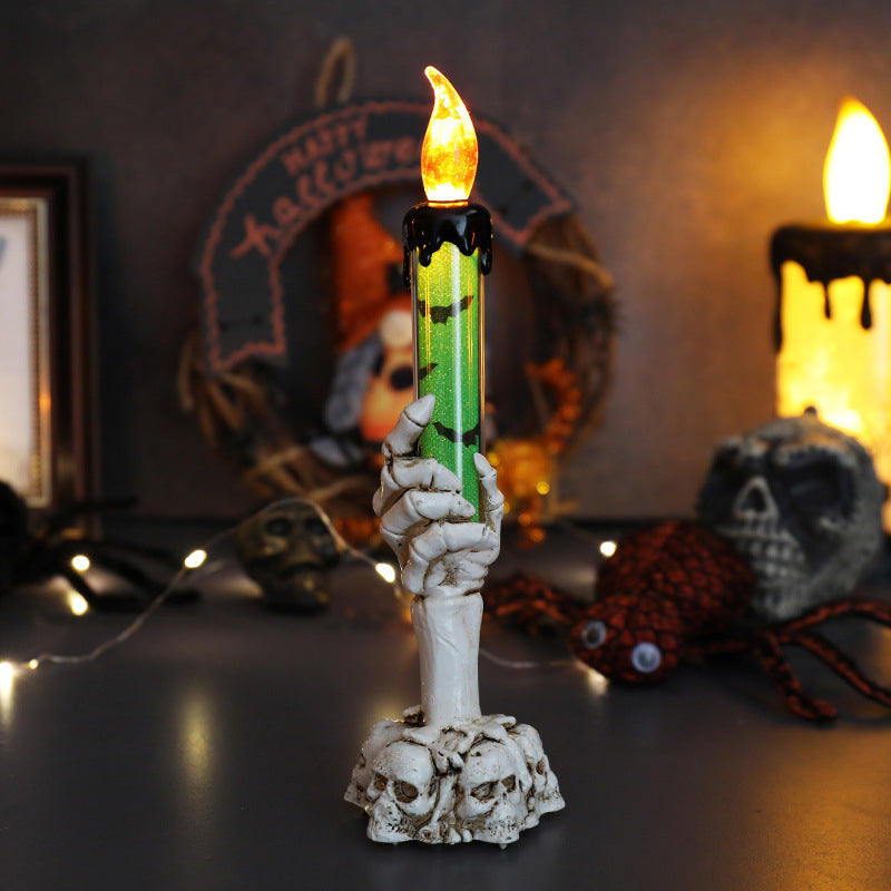 LED candle decoration shaped like a ghost hand for Halloween