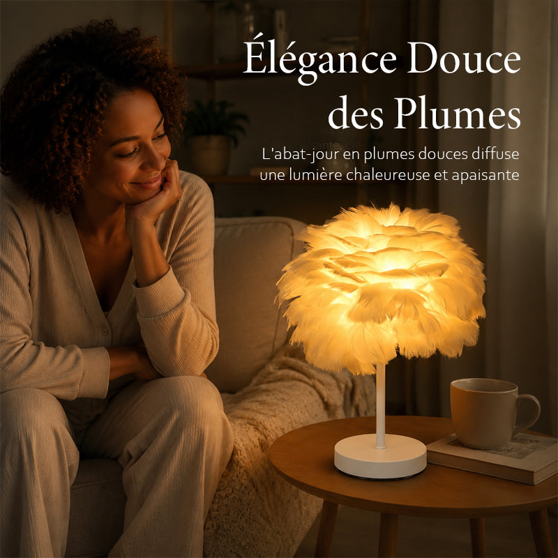 Nordic-Style Decorative "Plume" Table Lamp for the Bedroom