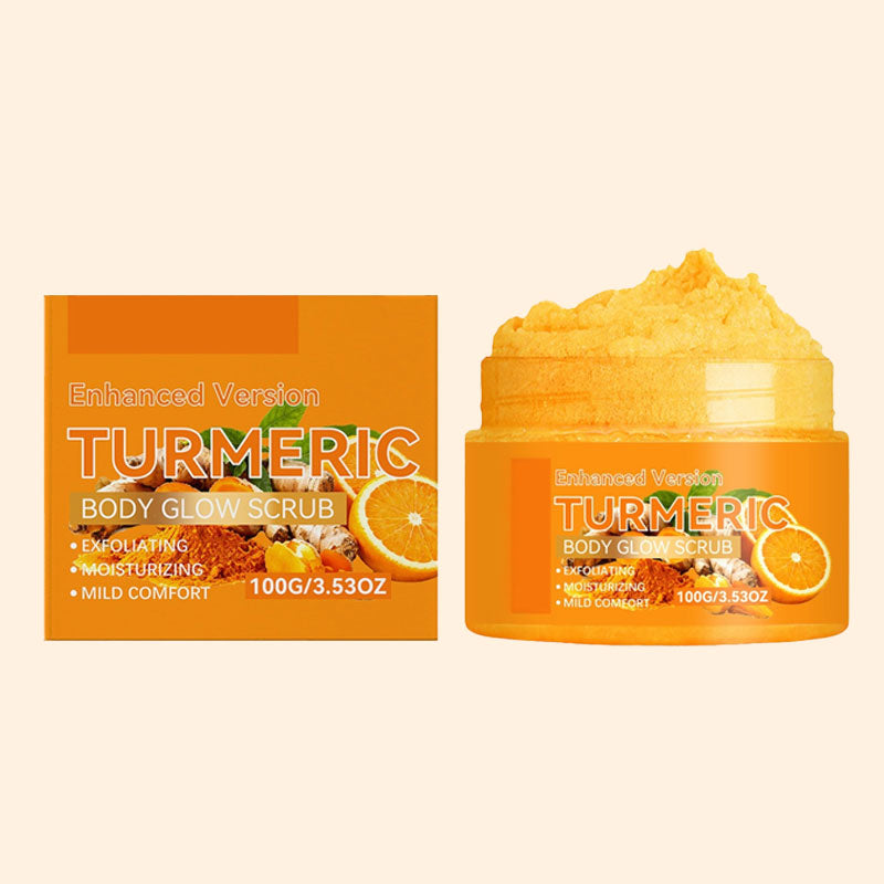 Turmeric Body Glow Scrub with Sweet Orange – Exfoliating, Hydrating & Non-Greasy for Radiant Skin