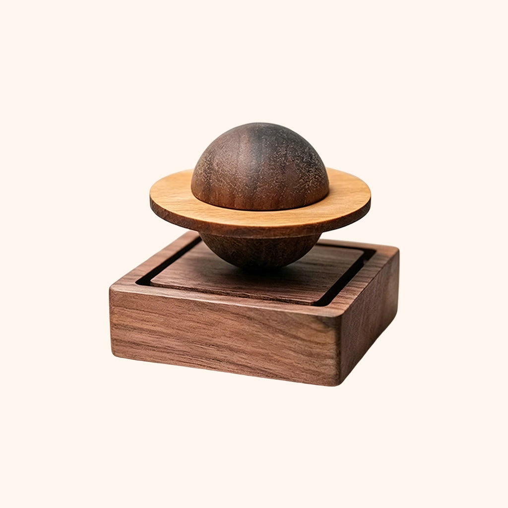Handcrafted Wooden Planet Aroma Diffuser - Black Walnut & Sapele Essential Oil Diffuser for Home & Car