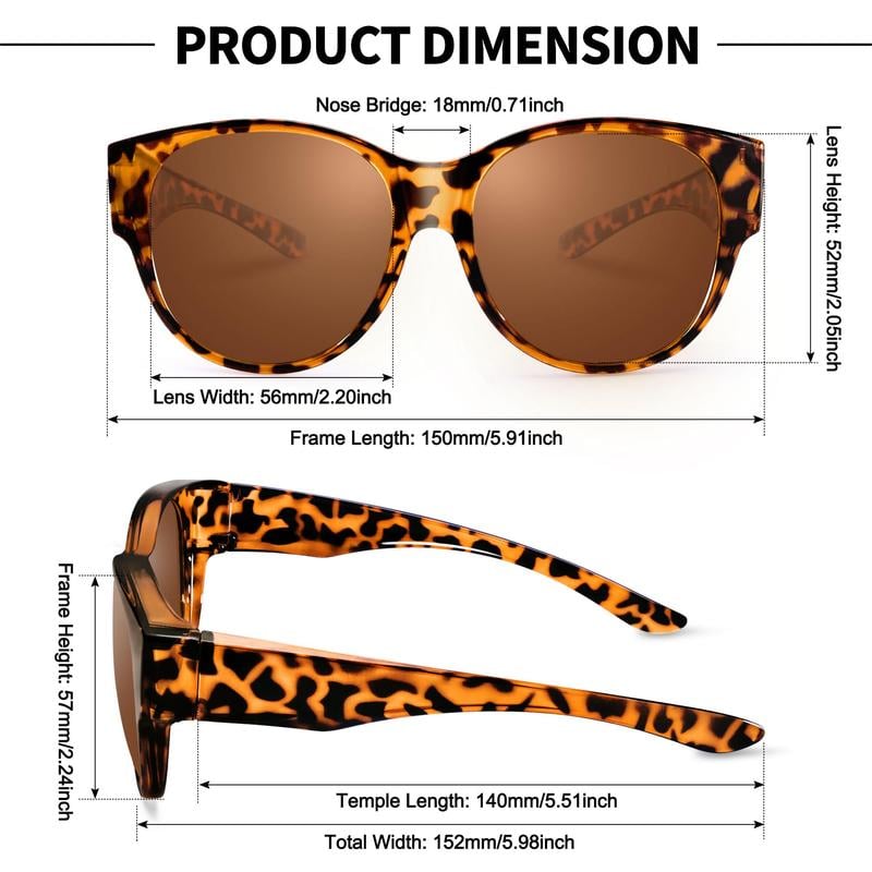 😎Sunglasses with UV380 protection, suitable for glasses