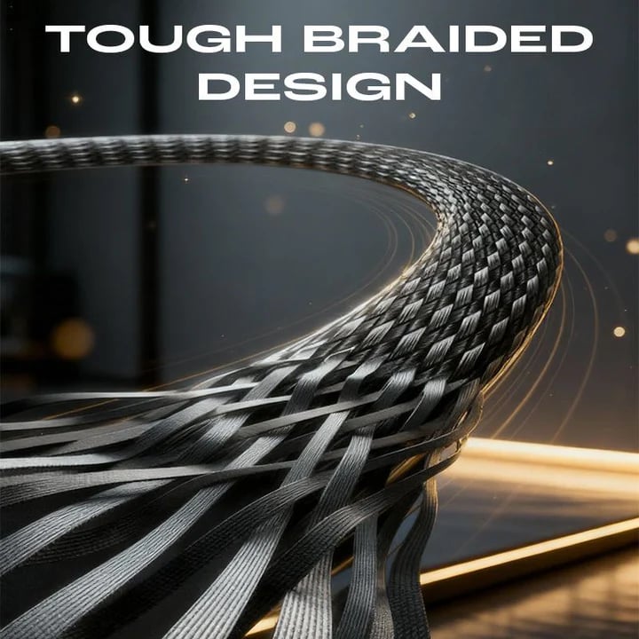 ⚡2-in-1 Invisible Holder Charger Cable – 240W Fast Charging Cord with Built-In Phone Stand