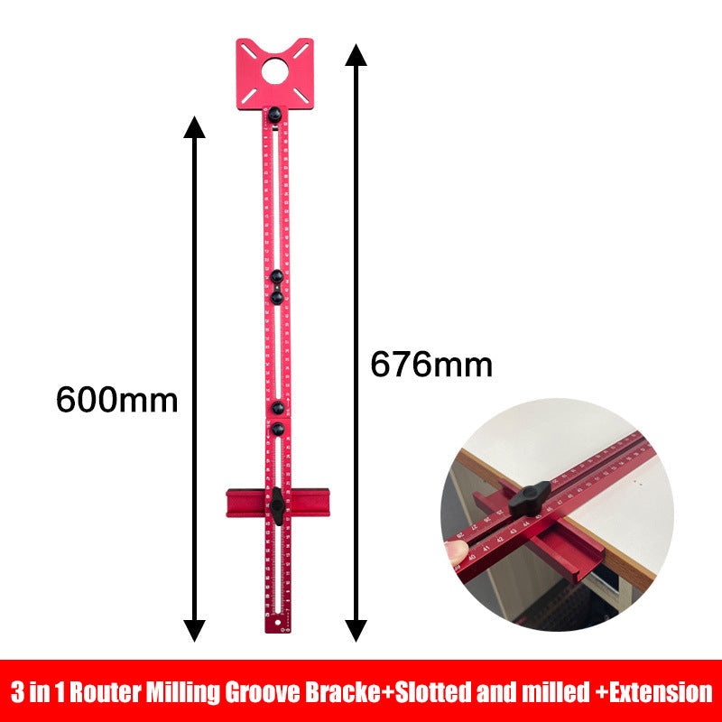 🔧 LIMITED-TIME 50% OFF! ✨ 3-in-1 Router Milling Groove Bracket – Adjustable, Inch/cm Scales, Modular Design 🛠️