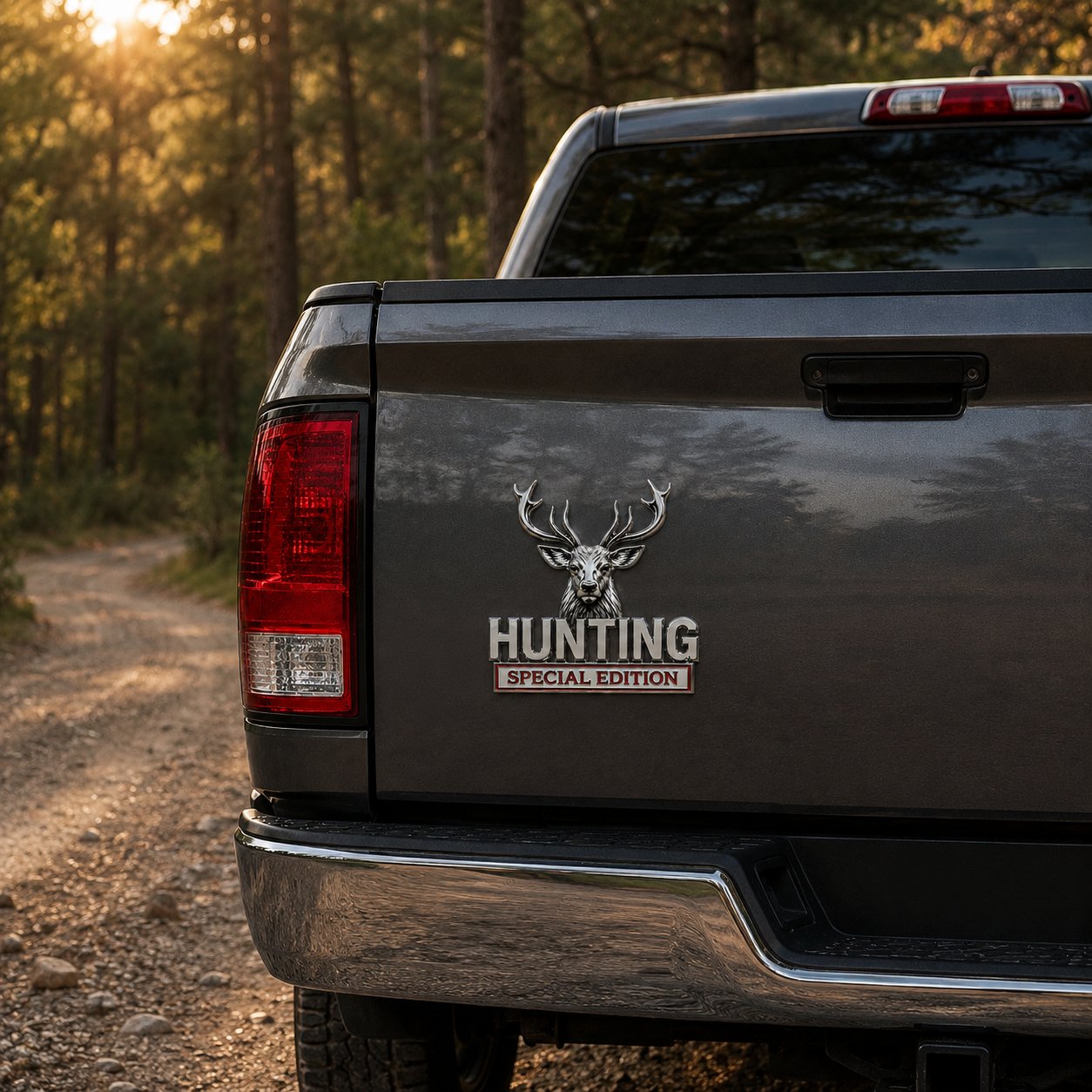 🦌 HUNTING Special Edition Emblem – Premium 3D Metal Car Badge For Hunting Enthusiast