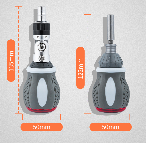 Versatile 9-in-1 Magnetic Ratcheting Screwdriver Bit Kit
