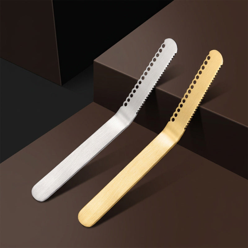 🧈🍽️Multi-Function Butter & Cheese Spreader — Curl Edge, Serrated Side & 3 Finishes