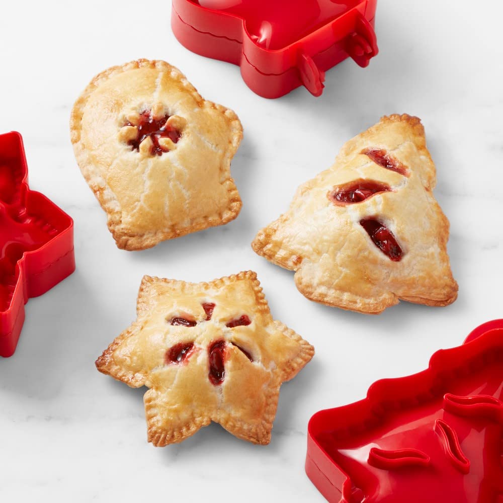 🥧 Holiday Mini Hand Pie Mold Set: 360° Crimped Festive Pastry Press! 🎄