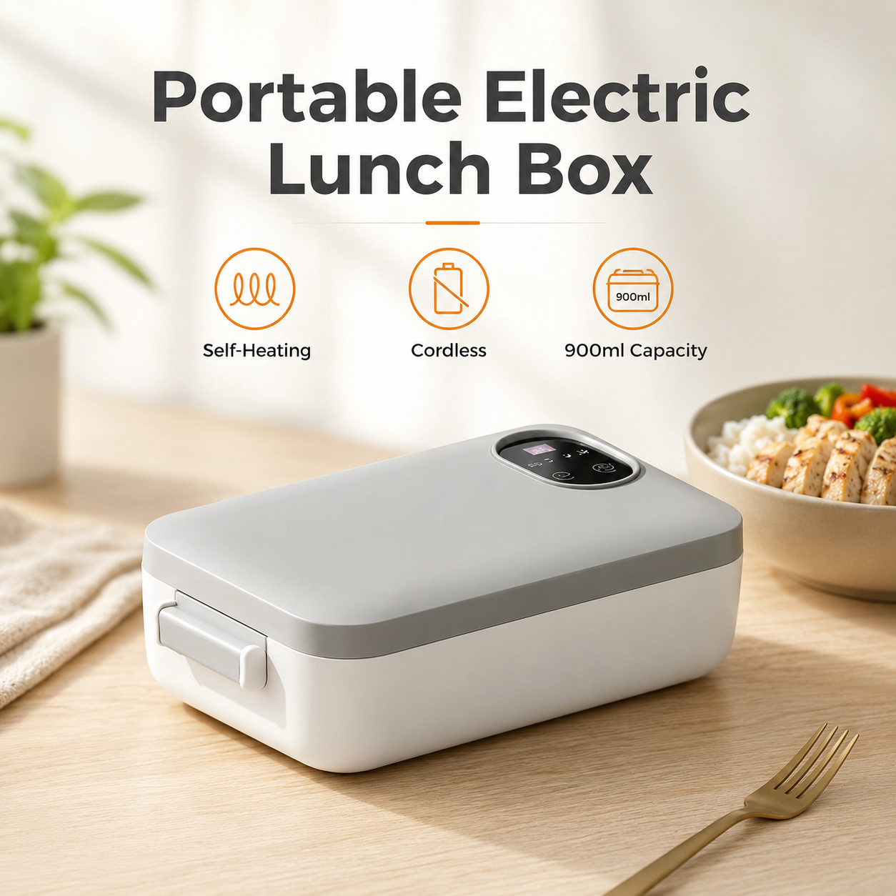 📢📢50% off now！🍱⚡ Portable electric lunch box with self-heating 🔋🌡️